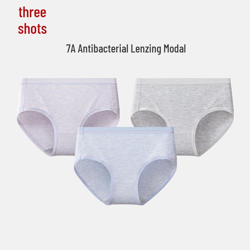 Sanqiang Women's Modal Mid-Waist Breathable Briefs (3-Pack)