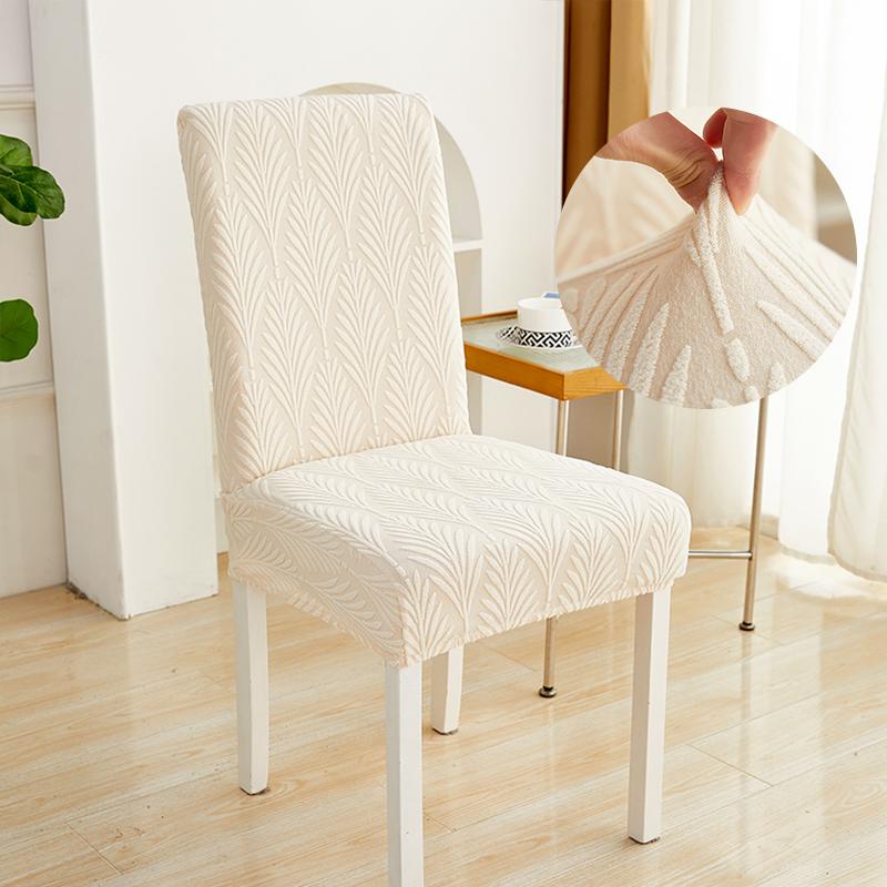 Jacquard Chair Cover Thick Elastic Chair Slipcover Stretch Chair Protector Cover For Dining Room, Kitchen, Party Home Decoration