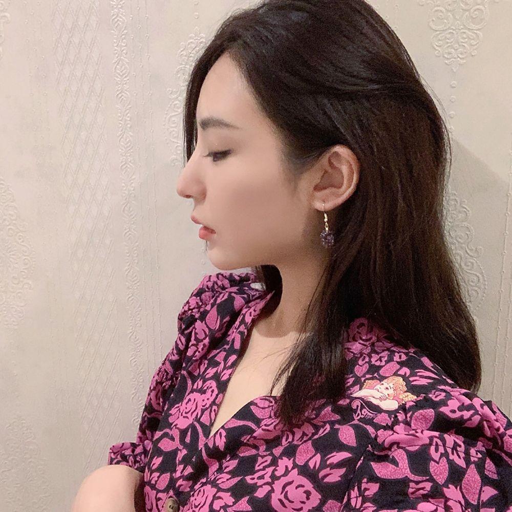 Geometric Women Girl Party Korea Fashion Jewelry Clip Earrings Drop Earrings Grape String Earrings