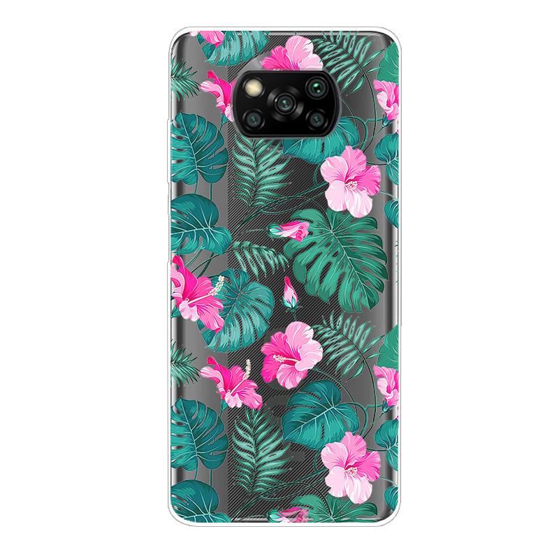 For Xiaomi Poco X3 NFC Case TPU Silicone Soft Cartoon Clear Case for Poco X3 Pro Phone Cover PocoX3 Pro Global Transparent Coque