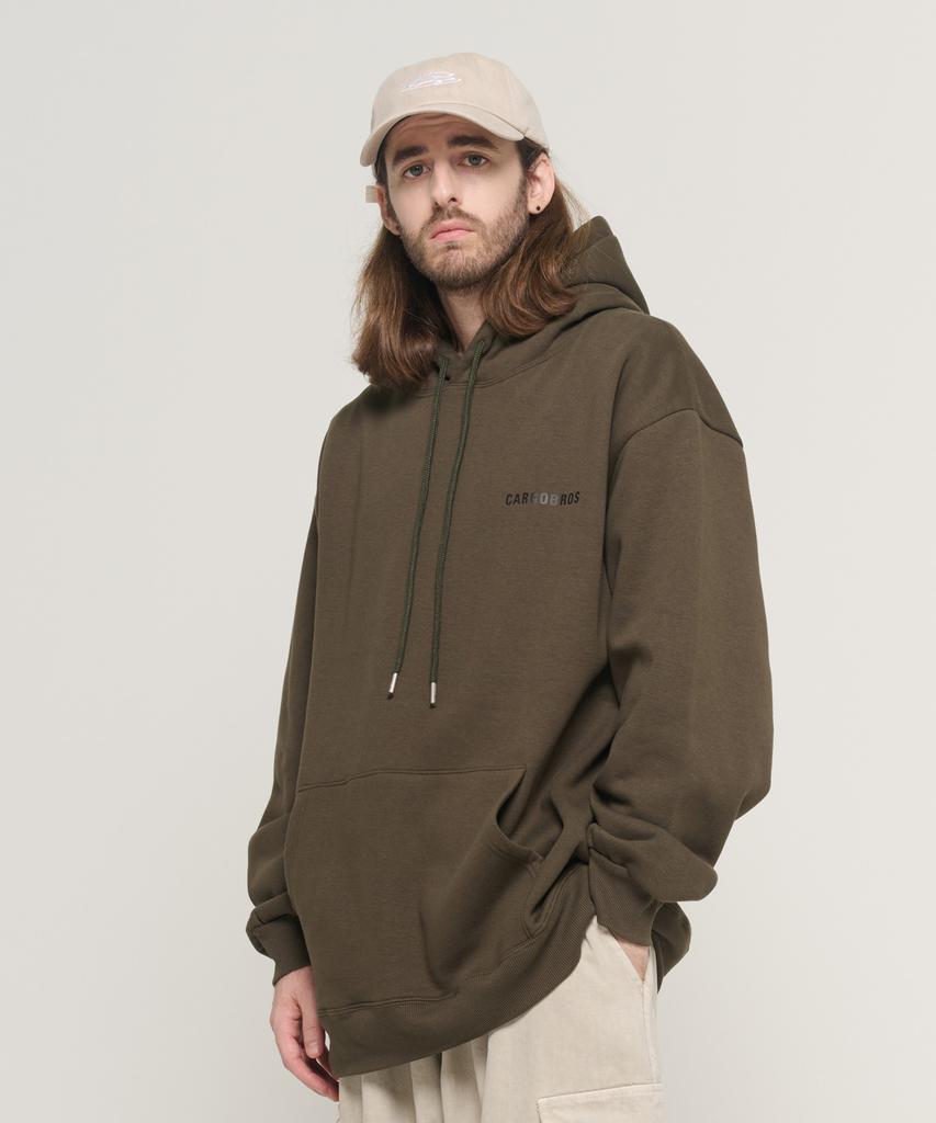 Wesentlicher Logo Oversized Hoodie (khaki)
