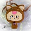 Cute Lucky Cat Plush Shoulder Bag - Cartoon Toy Cat Figurine for Girls' Birthday Gift