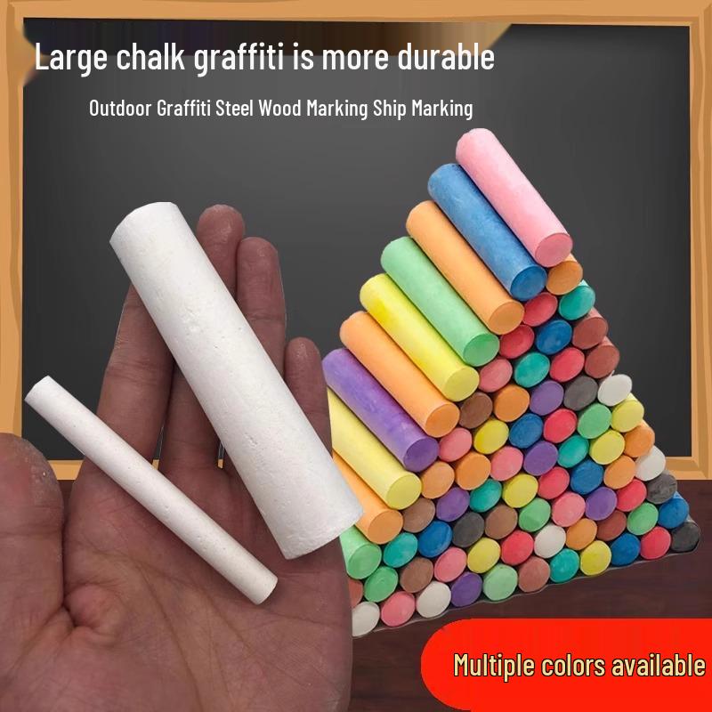Construction Site Thick Steel Pipe Marking Chalk - Extra Large White Chalk