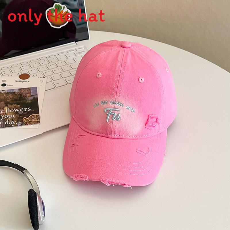 Summer Outdoor Sun Protection Baseball Cap With Embroidered Letters For Women And Teens