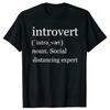 Introvertní Logo Tričko Vtipné Humor Introvert Vtipná Trička Léto Bavlna Streetwear Humor Citáty Vánoční Dárky Tričko