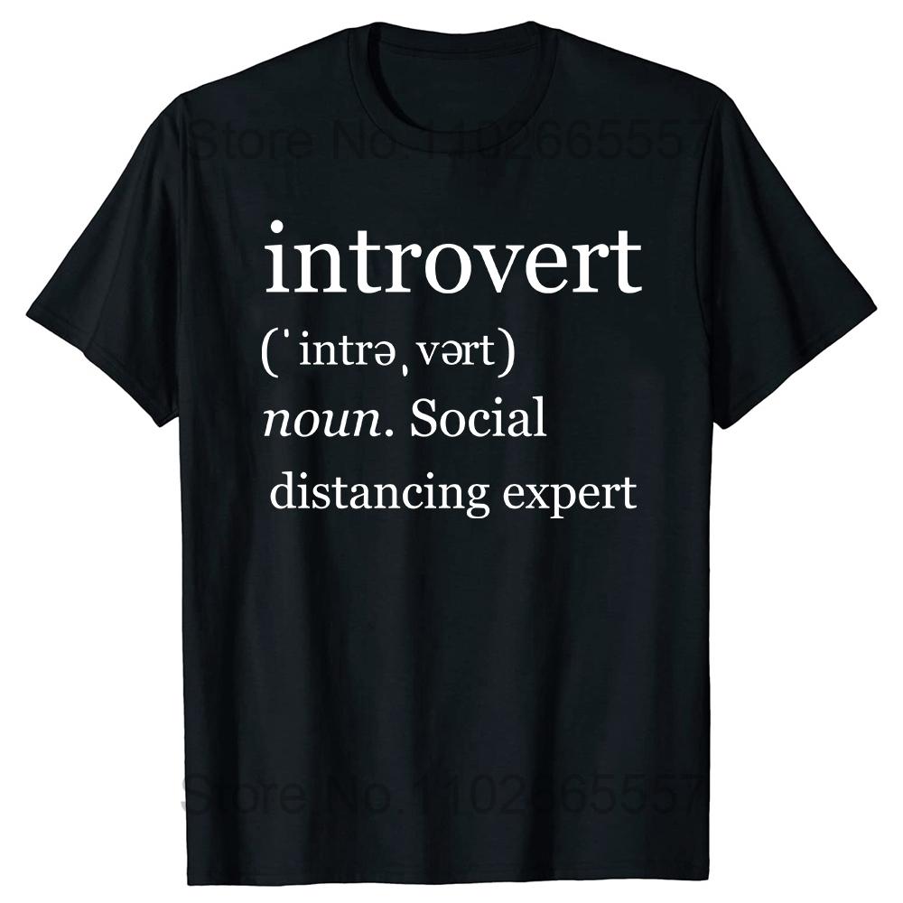 Introvertní Logo Tričko Vtipné Humor Introvert Vtipná Trička Léto Bavlna Streetwear Humor Citáty Vánoční Dárky Tričko