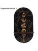 2pcs/set Black Wall Stand Candlestick Crystal Display Stand Bohemian Hand Stand Hanging  Room Decoration