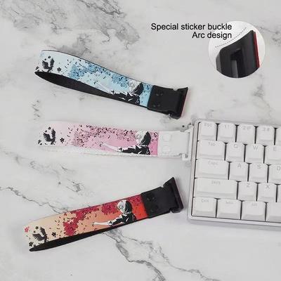 Anime Stuha na klávesnici Mechanický popruh na klávesnici Univerzální popruh na herní klávesnici Dekorativní doplňky pro streamery klávesnic