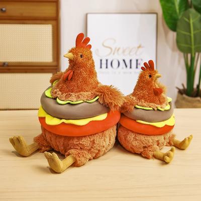 Kreatívny kurací hamburgerový vankúšik Plyšová bábika Chicken Doll Detská komfortná bábika