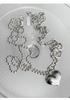 Korean Inspired Sweetheart Double Layer Necklace - Retro Peach Heart Clavicle and Creative Sweater Chain for Women