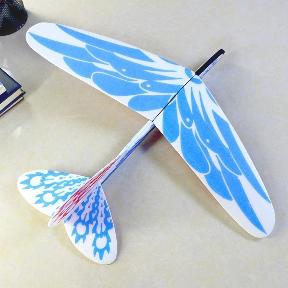 37*46cm Elastic Rubber Band Powered DIY Flying Plane Airplane Glider For Children