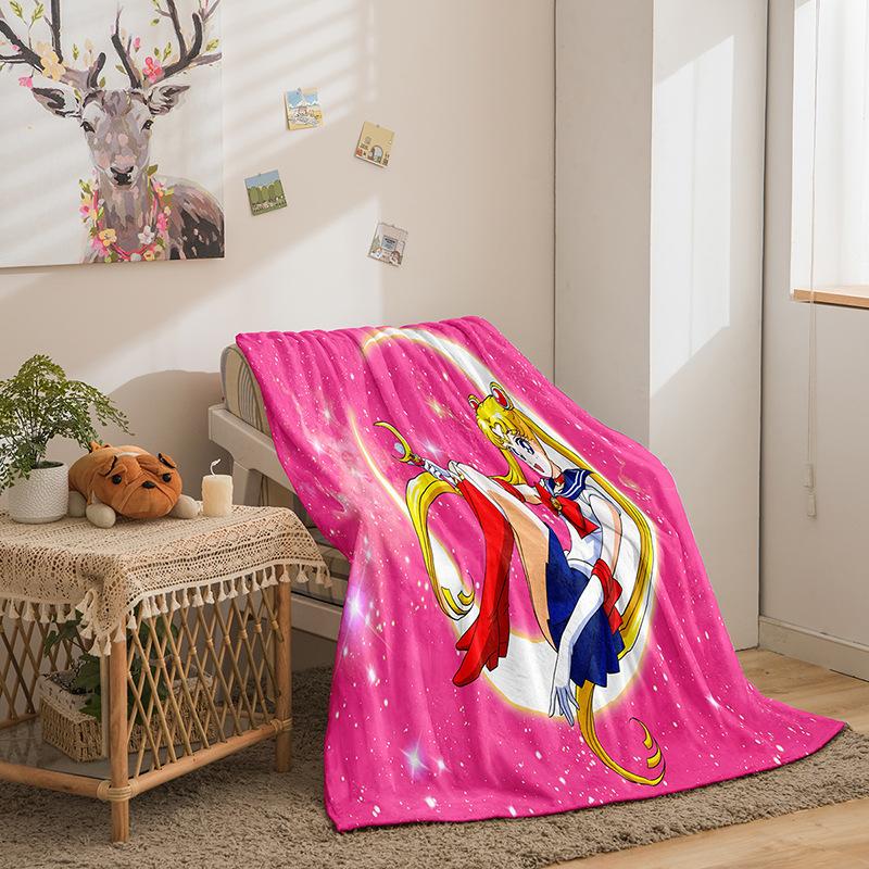 Cartoon Beautiful Girl Series Double-Sided Flannel 3D Digital Printing Blanket Blanket
