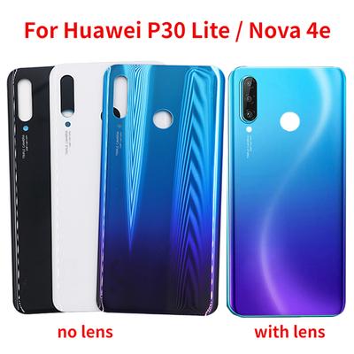 New Glass Housing For Huawei P30 Lite Nova 4e Back Battery  Rear Door  Panel Replace with Camera