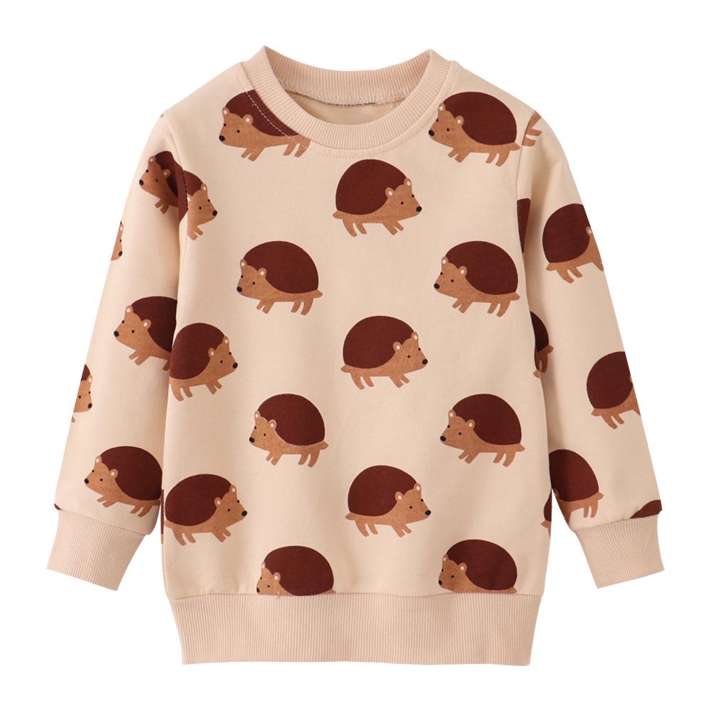 Boys' Cartoon Long Sleeve Knitted Cotton Sweatshirt - New Autumn European & American Style Children's Clothing