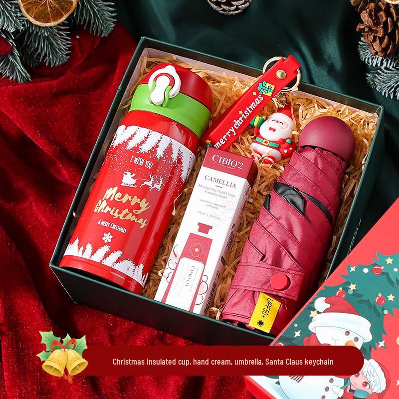 Christmas Gift Set: Thermos, Hand Cream, Keychain & Umbrella 12