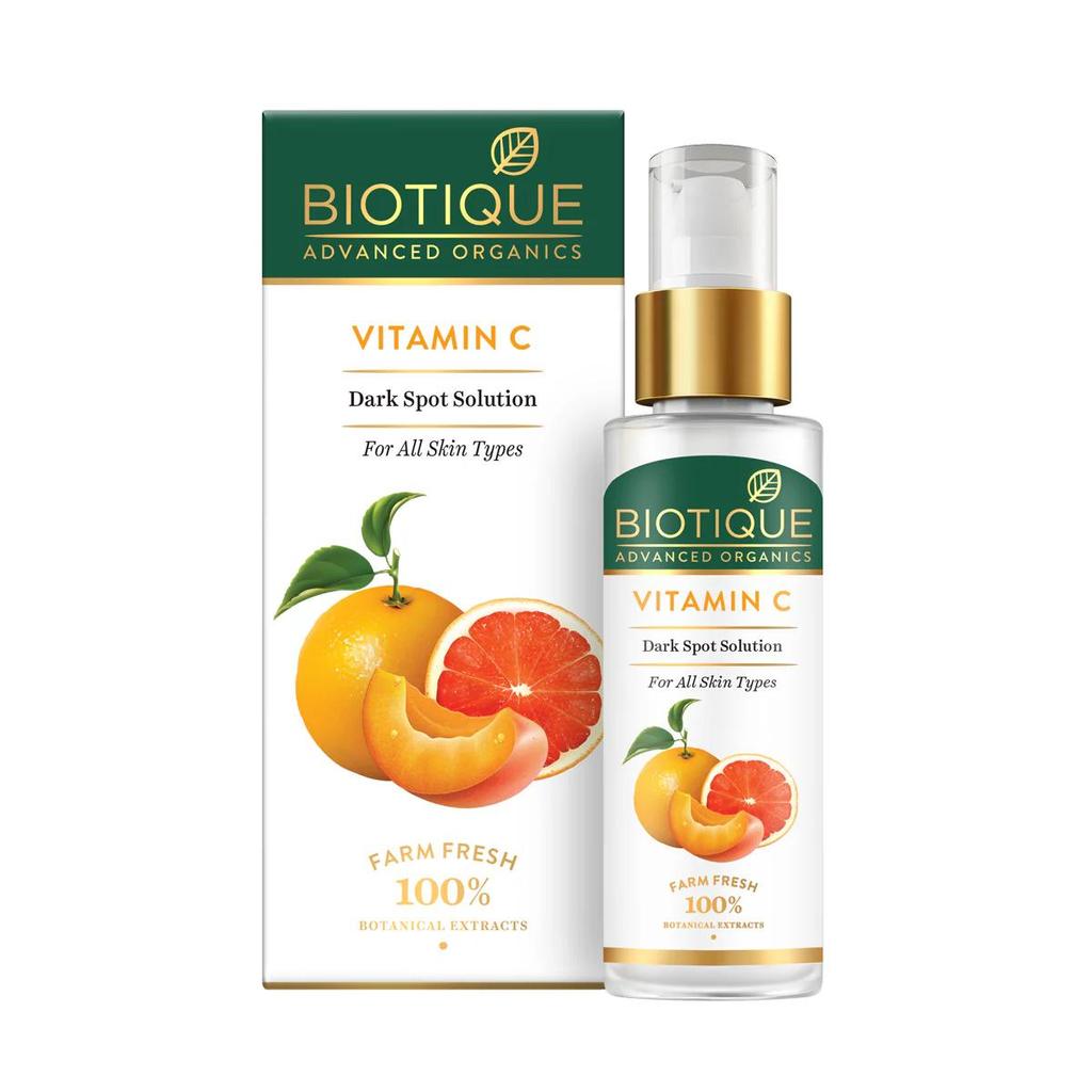 Biotique Vitamin C Serum 30ml For Dark Spots & Glowing Skin | Brightening, Anti-Aging, Even Tone | Paraben Free