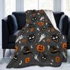 Halloween Blanket Coral Fleece Plush Witch Hat Black Bat Pumpkin Ultra-Soft Throw Blankets for Bedding Office Plush Thin Quilt