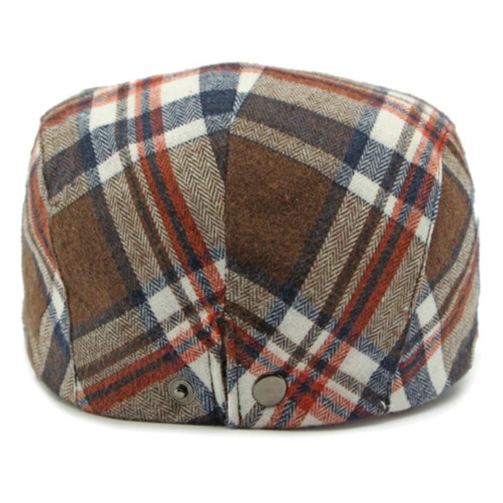 HT4697 Berets Spring Autumn Men Women Caps Vintage Artist Painter Plaid Beret Hat Male Female Ivy Flat Cap Adjustable Beret Caps