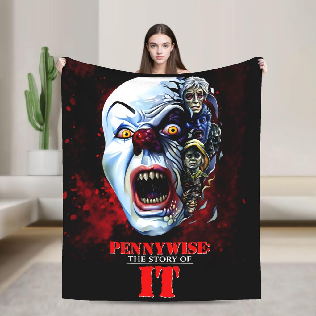IT Welcome To The Derry 2025 Flannel Blankets Soft Throw Blanket for Bedroom Travel Office Novelty Bedspread Sofa Bed Cover