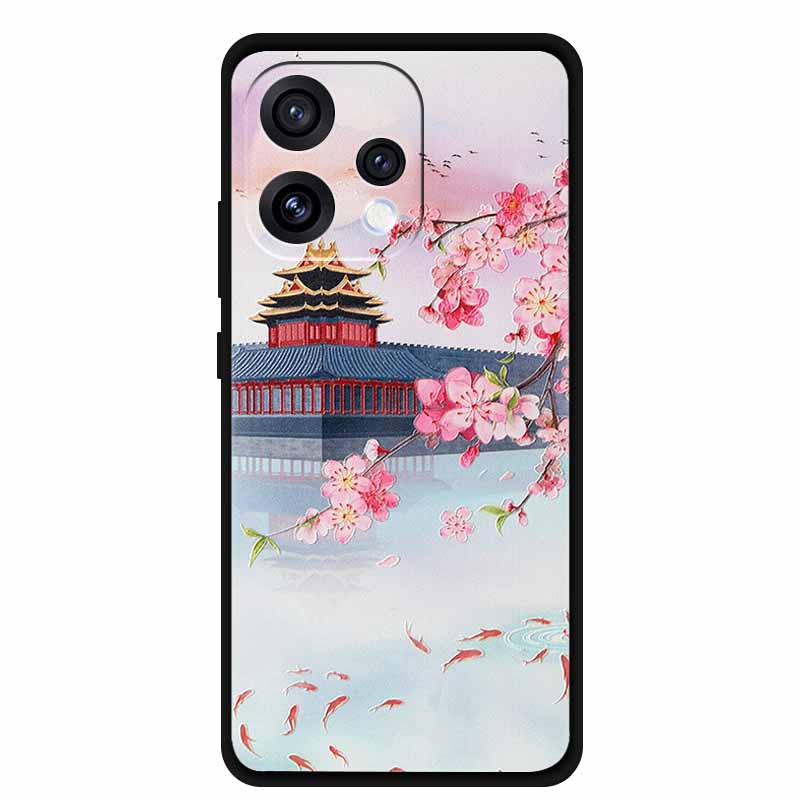 3D Emboss Case For Oppo Reno15 5G Phone Case Reno 15 Coque Flowers Silicone Soft Back Cover For Oppo Reno 15C 5G 2025 Case Funda