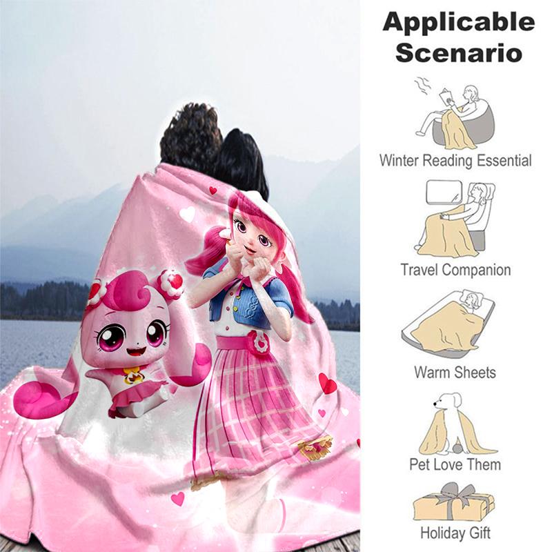 1pc Blanket Catch! Teenieping Print Design, Lightweight Blanket for Sofa, Bed- Soft &Warm, Gift for All Seasons like Christmas, Halloween