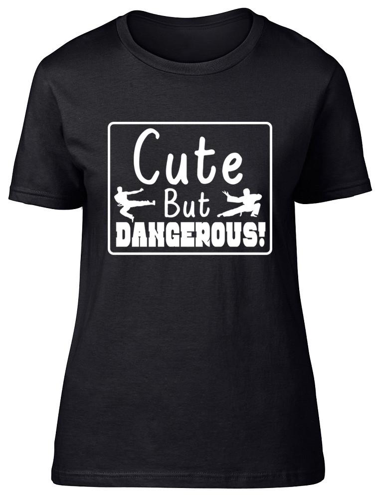Womens Cute But Dangerous Ladies Fitted T-Shirt