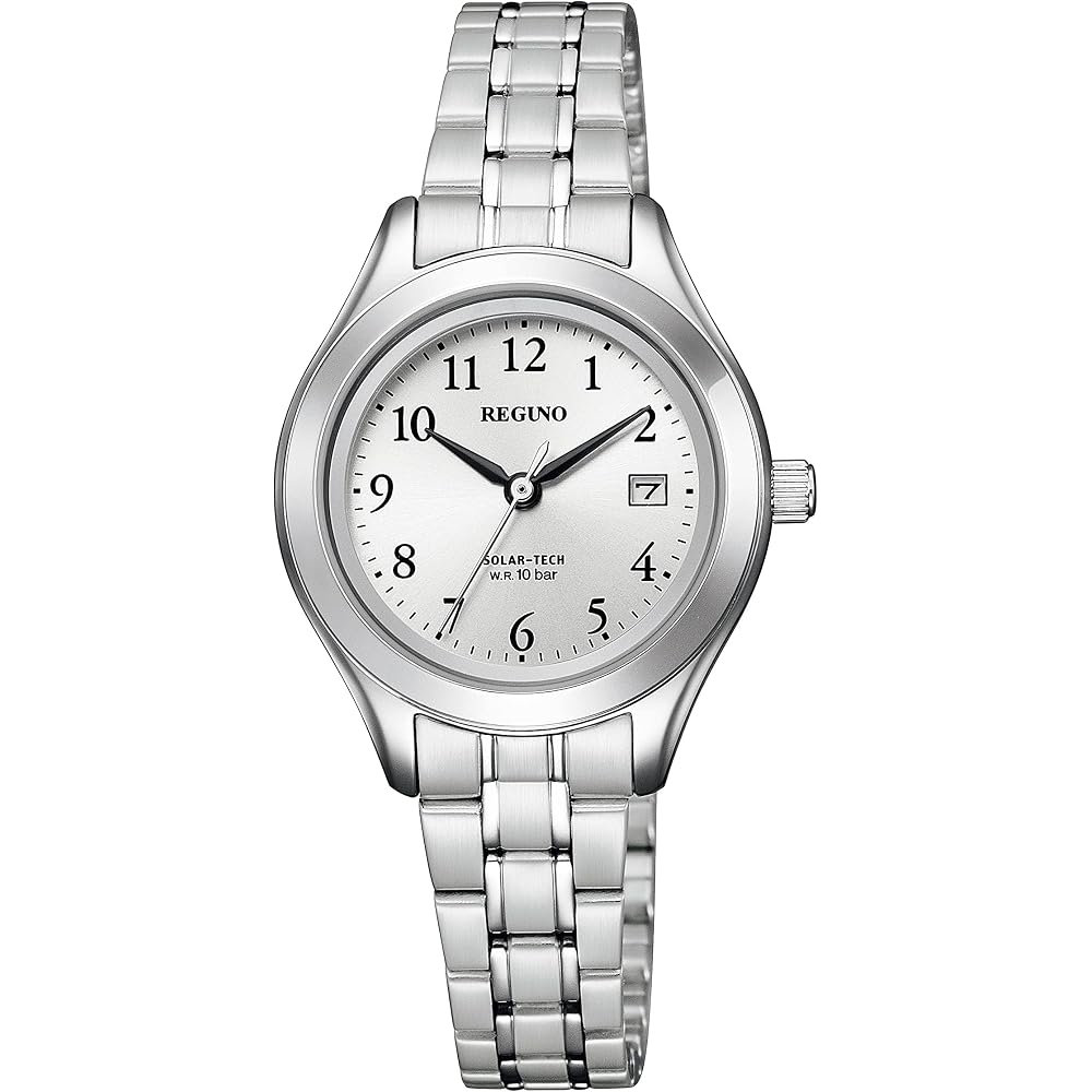 Citizen KM4-112-91 Solartech Women's Business Analog Arabic Numeral Date Second Hand Silver Sil...