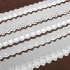 (3 Yards/lot) Cotton Lace White Embroidery Sewn Clothing Textile Fabric Woven Ribbon DIY Decoration Wedding Home Stickers