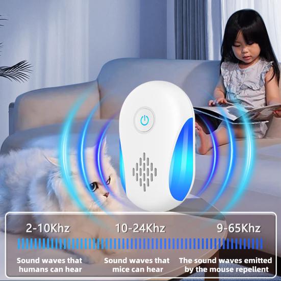 Ultrasonic Pest Repeller 360 Degree Protection Energy Saving Silent Mode Indoor Mice Pest Repeller Insect Control Device