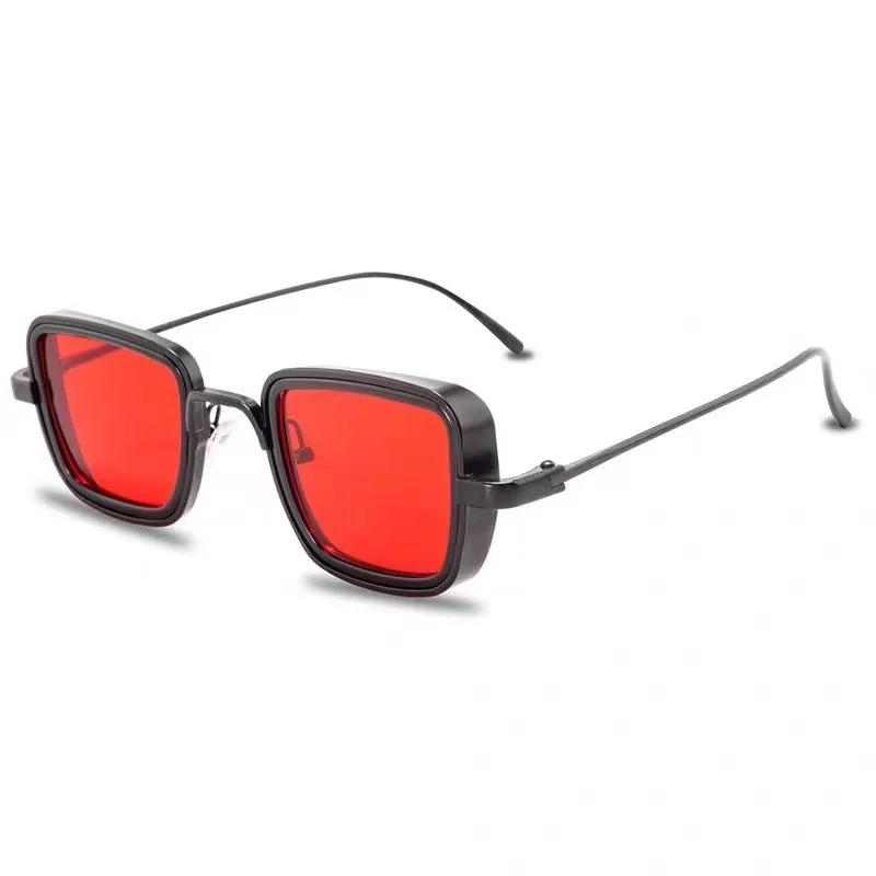 New High-Quality Metal Frame Punk Sun Glasses Retro Rectangle Sunglasses For Women Men Vintage Travel Shades Uv400 Eyewear