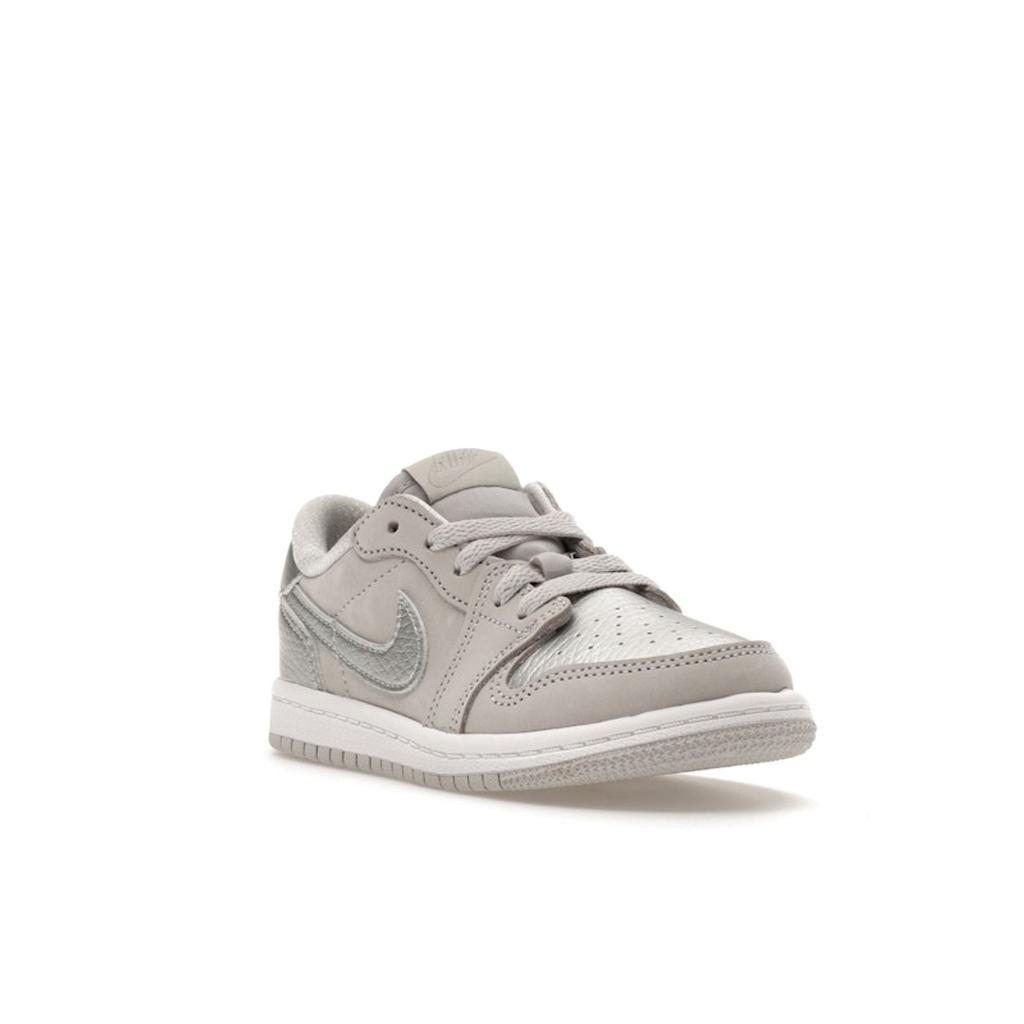Air Jordan 1 Retro Low OG TD Metallic Silver Baby Sneakers Grey Neutral-Grey White FQ5435-002