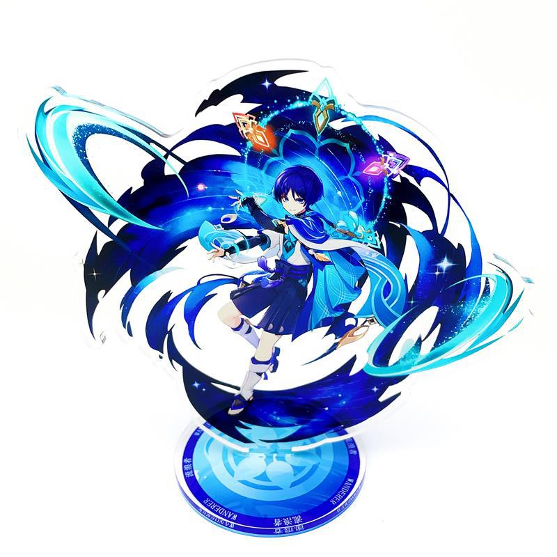 Anime Figure Genshin Impact Furina Arlecchino Xiao Yae Miko Yelan Acrylic Stand Model Board Desk Decor Standing Sign Fans Present