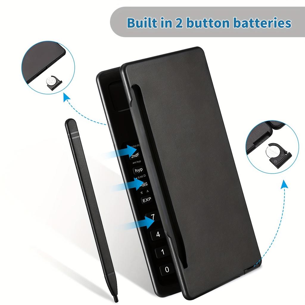 Scientific Calculators10-Digit LCD Display Foldable Calculator With Handwriting Board, Dual Battery Powered forTeacher, Engineer