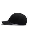 Hochwertige, solide schwarze Baseballkappe für Herren, PU-Visier, coole Snapback-Mütze, Hip-Hop-Trucker-Dad-Cap