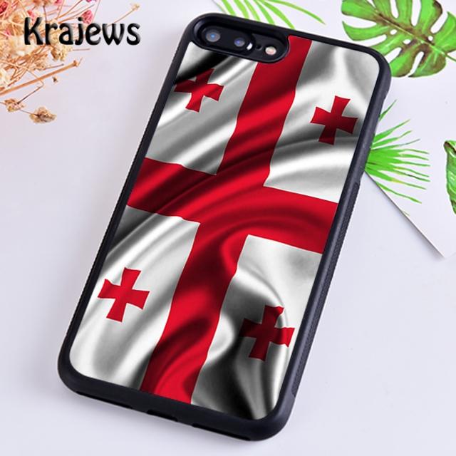 Krajews Georgia Grunge Flag Soft Phone Case Cover For iPhone 17 Air 16 15 14 plus 11 12 13 pro max Plus coque Fundas