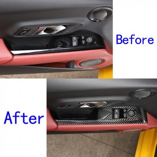 Soft Real Carbon Fiber Car Interior Kit Cover Trim For Toyota Supra A90 19-22