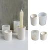DIY Cylindrical Candlestick Mould Non Stick Candle Holder Gypsum Mold Long/Short Candlesticks Silicone Mold Home Decors