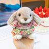 Plush Rabbit Toy For Kids Sleep Time With Denim Jeans And Tang Suit Costume