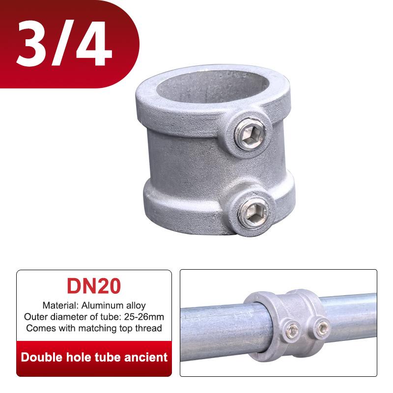 Aluminum Alloy Connector Elbow Tee Base Flat Three-Dimensional Fitting Connection Fastener 20/25Mm Steel Tube Shelf Parts