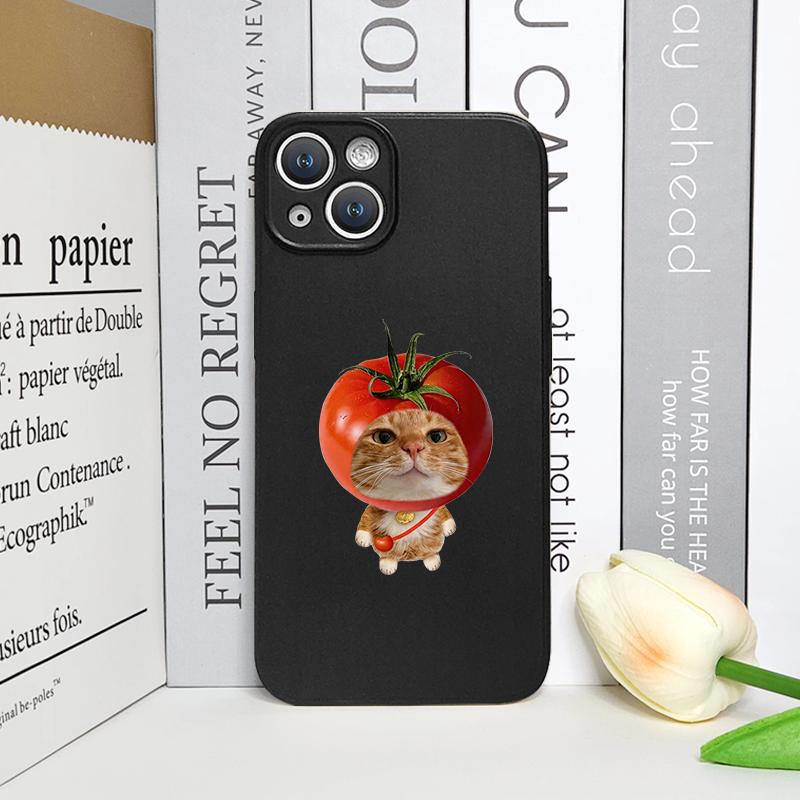 

Funny Cartoon Fresh Fruit Cat Couple Phone Case for iPhone 17 16 12 11 14 13 15 Pro Max 13 Mini XS MAX XR 7 8 14 Plus Soft Cover iPhone17 Pro Max