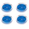 4-Pack Round Mini Level, High-Precision, Compact, 32mm, with Graduated Measuring Tube, for Level Calibration, Analog, Inclination Measurement, Scale,