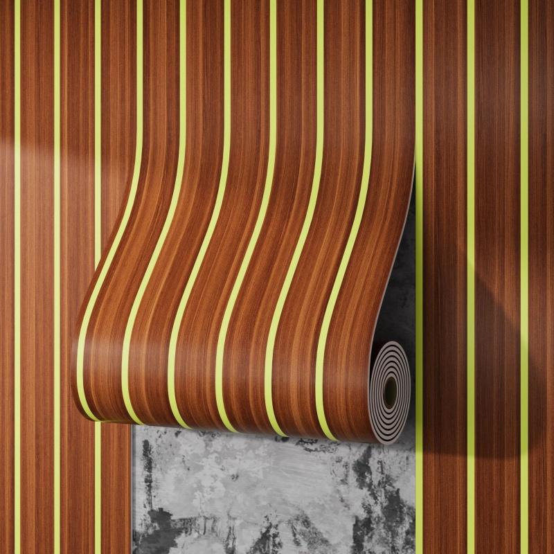 Thickened Faux Grille Self-Adhesive Fluted Panel Wallpaper Waterproof MoistureProof Home Accent Wall Renovation Sticker