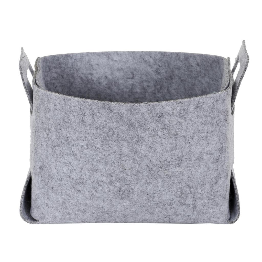 GRAY FOLDABLE BASKET made of felt, universal, spacious