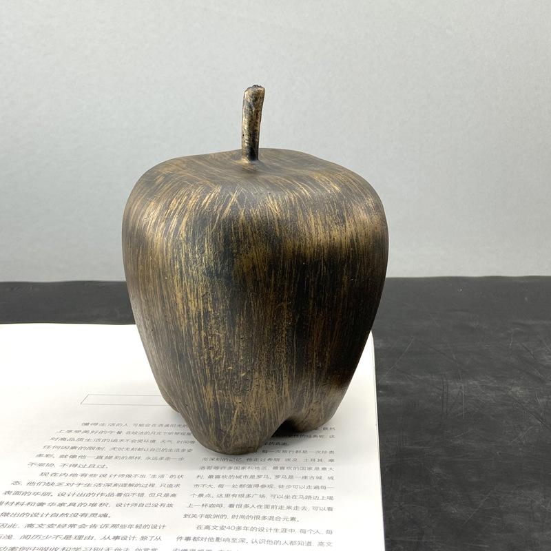 Kunstharz Kupferfarbene Früchte, Birnen, Äpfel, Weiche Einrichtung, Musterzimmer, Blumengefäße, Esstische, Arbeitszimmer, Passende Requisiten und Ornamente