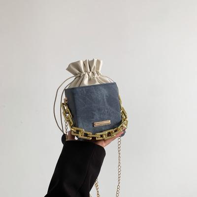 Bonbon Quadratische Tasche Kette Handtasche Kreative Kordelzug Box Tasche Mode Vielseitige Accessoires Damen Tasche Tide