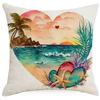 Summer Beach Scenery Pillow Case Sofa Living Room Pillow Case Home New Style