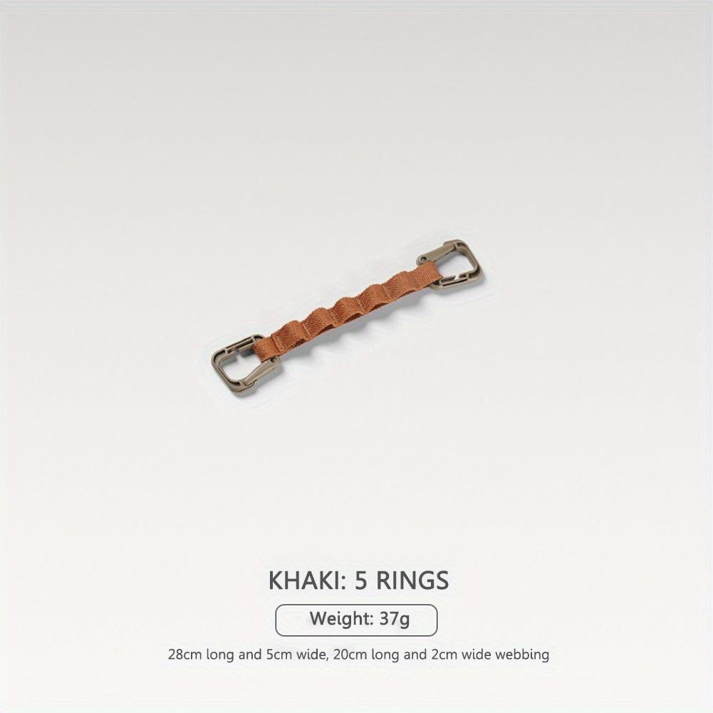 

Походная подвесная веревка Тент навес Подвеска для лампы-чашки Уличная бельевая веревка Ремешок Шнурок Многофункциональное снаряжение для пешего туризма и рыбалки Khaki 5 Ring