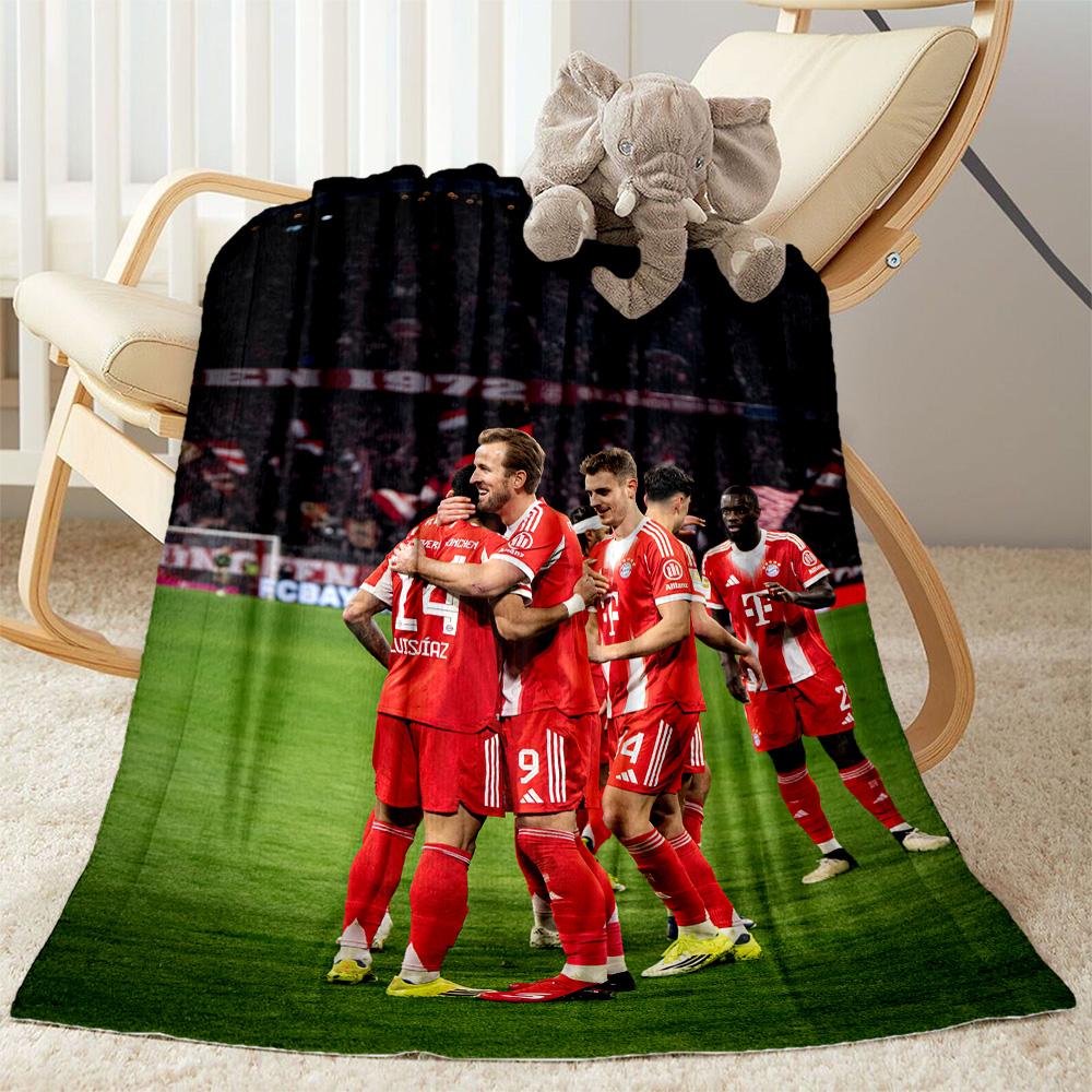 Bayern Munich Blanket Durable Comfort Suitable for Seaside Bedding Livingroom All-Season Use Modern Perfect Gift for Relatives and Friends