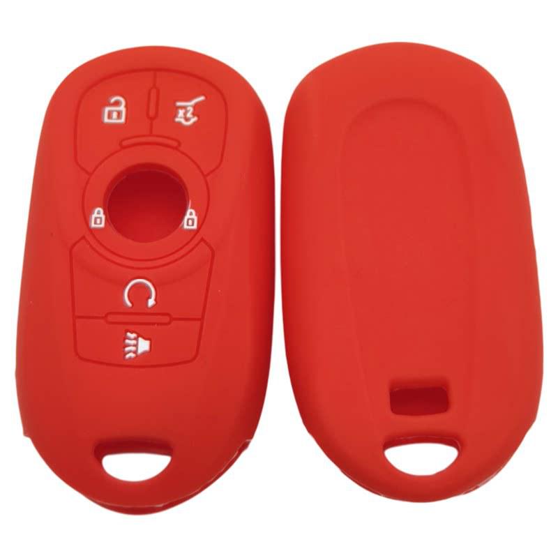 

Soft Silicone 5-Button Smart Key Case for Buick Regal, GL8, Verano Pro, LaCrosse, GL6, Excelle красный