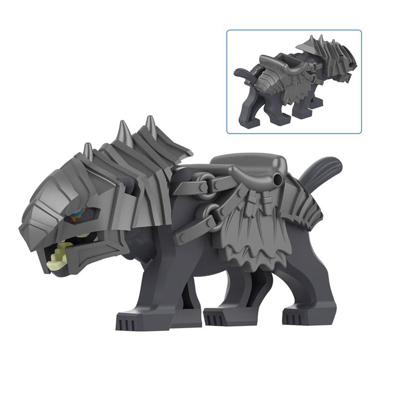 Magic Movies Medieval Animal Figure Building Blocks Dragon Elk Wild Boar Bighorn Sheep Dog Mini Model Bricks Toys DIY Kids Gifts